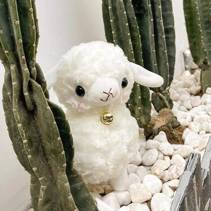 23 cm weißes Schaf-Plüschtier, süßes Baby-Tier-Püppchen, weiche Stoffpuppe aus Baumwolle, Plüschtiere für Zuhause, Schlafkamerad, Plüschtiere