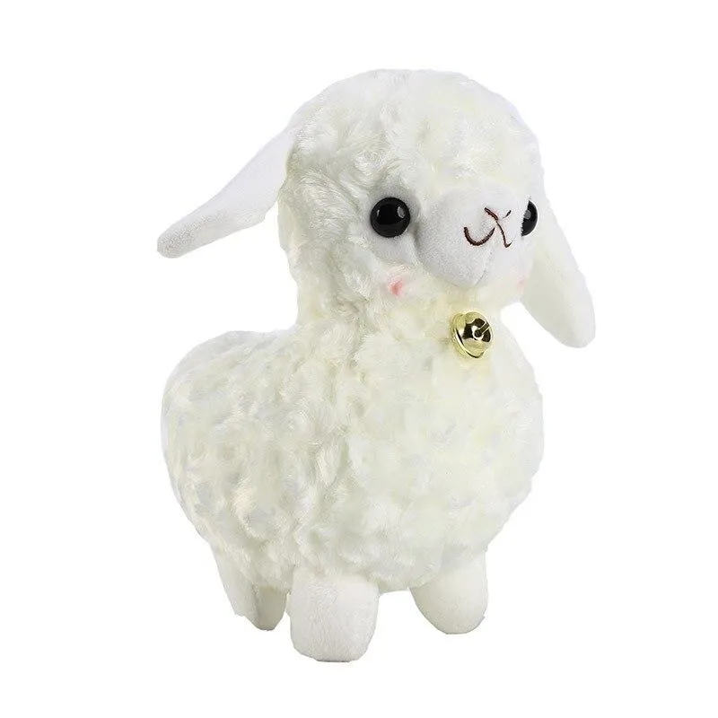 23 cm weißes Schaf-Plüschtier, süßes Baby-Tier-Püppchen, weiche Stoffpuppe aus Baumwolle, Plüschtiere für Zuhause, Schlafkamerad, Plüschtiere