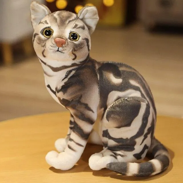 Simulation Kissen Katze Plüschtiere Realistische Tier Haustier Kinder Dekoration Urlaub Weihnachtsgeschenk