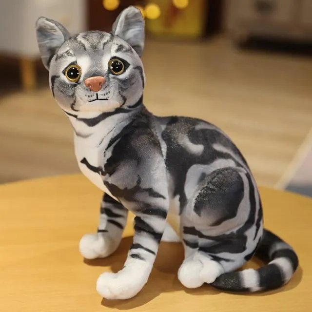 Simulation Kissen Katze Plüschtiere Realistische Tier Haustier Kinder Dekoration Urlaub Weihnachtsgeschenk