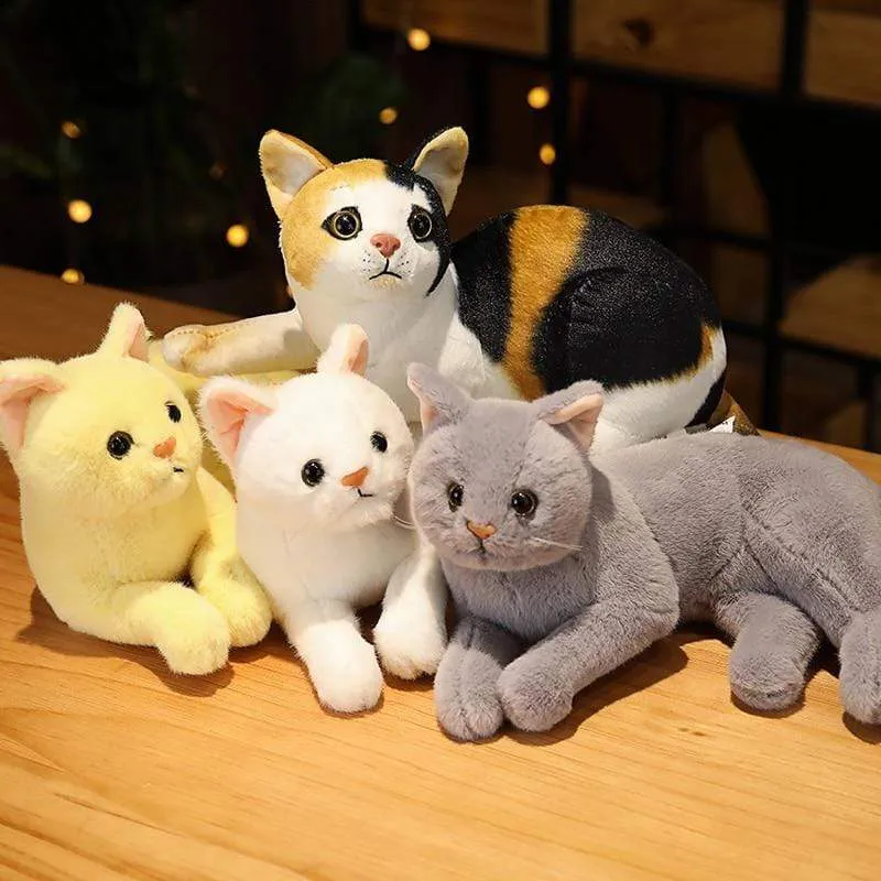 Simulation Kissen Katze Plüschtiere Realistische Tier Haustier Kinder Dekoration Urlaub Weihnachtsgeschenk