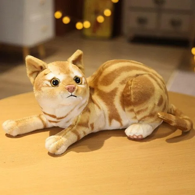 Simulation Kissen Katze Plüschtiere Realistische Tier Haustier Kinder Dekoration Urlaub Weihnachtsgeschenk