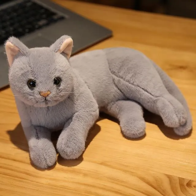 Simulation Kissen Katze Plüschtiere Realistische Tier Haustier Kinder Dekoration Urlaub Weihnachtsgeschenk