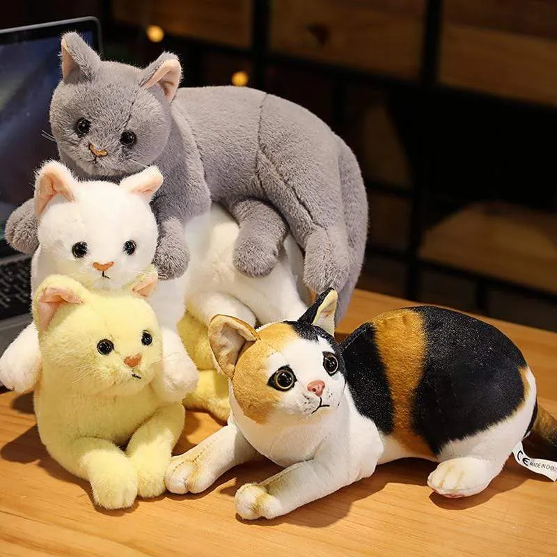 Simulation Kissen Katze Plüschtiere Realistische Tier Haustier Kinder Dekoration Urlaub Weihnachtsgeschenk