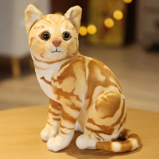 Simulation Kissen Katze Plüschtiere Realistische Tier Haustier Kinder Dekoration Urlaub Weihnachtsgeschenk