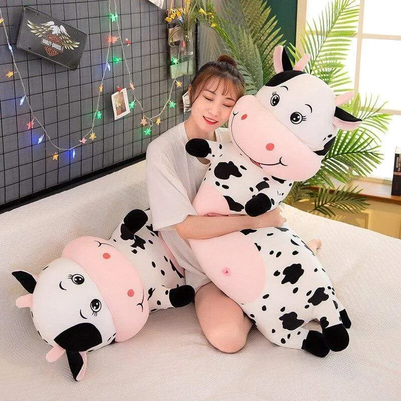 70 cm-100 cm Schöne Kreative Milchkuh Plüsch Kissen Spielzeug Weiche Angefüllte Cartoon Tier Vieh Puppe Schlafzimmer Schlaf Kissen kissen