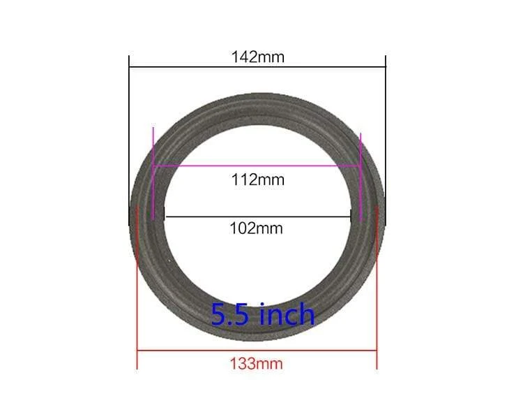 GHXAMP 2PCS Lautsprecher Schaum Reparatur Falten Rand Ring Subwoofer Lautsprecher Reparatur Zubehör DIY 5 ZOLL 6.5 ZOLL 8 ZOLL 10 12 ZOLL