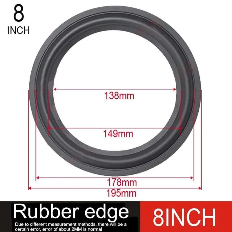 DIYLIVE 4-12 "Gummi-Sicke zusammenklappbarer Subwoofer-Ring Reparatur Lautsprecherbeschläge (100 ~ 300 mm) 4 "5" 5.5 "6.5" 7 "8" 10 "12"