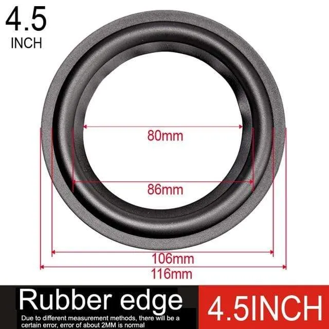DIYLIVE 4-12 "Gummi-Sicke zusammenklappbarer Subwoofer-Ring Reparatur Lautsprecherbeschläge (100 ~ 300 mm) 4 "5" 5.5 "6.5" 7 "8" 10 "12"