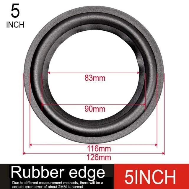 DIYLIVE 4-12 "Gummi-Sicke zusammenklappbarer Subwoofer-Ring Reparatur Lautsprecherbeschläge (100 ~ 300 mm) 4 "5" 5.5 "6.5" 7 "8" 10 "12"