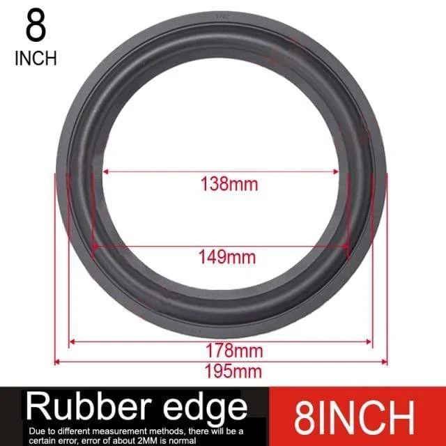 DIYLIVE 4-12 "Gummi-Sicke zusammenklappbarer Subwoofer-Ring Reparatur Lautsprecherbeschläge (100 ~ 300 mm) 4 "5" 5.5 "6.5" 7 "8" 10 "12"