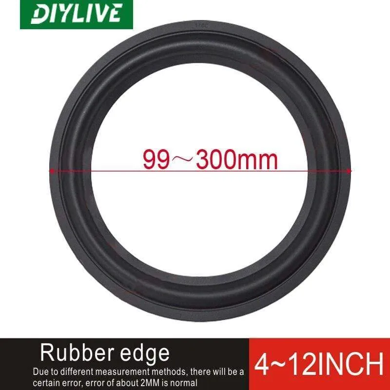 DIYLIVE 4-12 "Gummi-Sicke zusammenklappbarer Subwoofer-Ring Reparatur Lautsprecherbeschläge (100 ~ 300 mm) 4 "5" 5.5 "6.5" 7 "8" 10 "12"