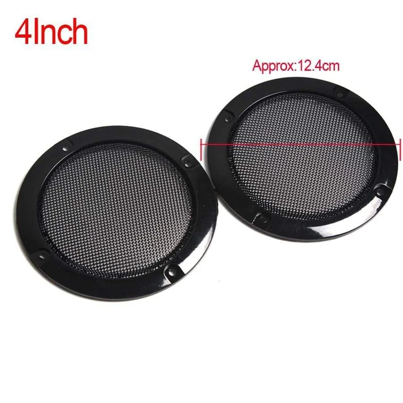 2PCS 2 zoll 3 zoll 4 zoll Schwarz Ersatz Runde Lautsprecher Schutzhülle Mesh Net Abdeckung Grille Kreis Lautsprecher Zubehör