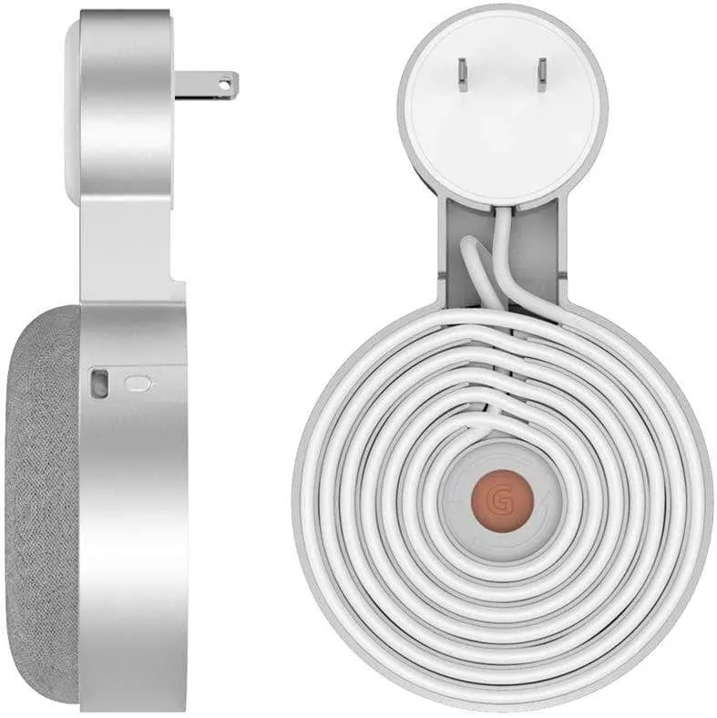 Steckdosen-Wandhalterung für Google Home Mini (1. Generation), Google Nest Mini (2. Generation), Kabelmanagement für Google Mini Smart Speaker