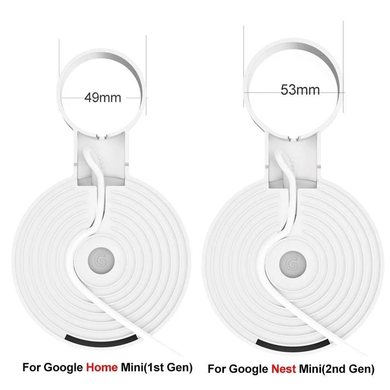 Steckdosen-Wandhalterung für Google Home Mini (1. Generation), Google Nest Mini (2. Generation), Kabelmanagement für Google Mini Smart Speaker