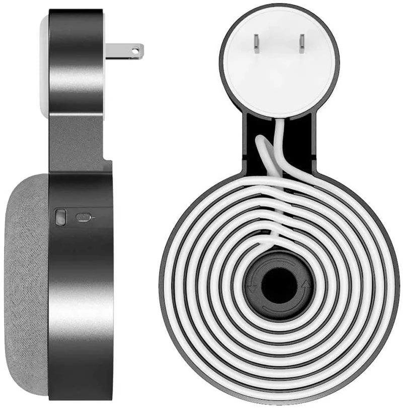 Steckdosen-Wandhalterung für Google Home Mini (1. Generation), Google Nest Mini (2. Generation), Kabelmanagement für Google Mini Smart Speaker