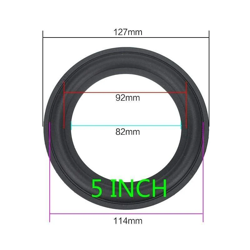 GHXAMP Lautsprecher Gummi Surround Reparatur 3 Zoll 4 Zoll 5 Zoll 6.5 8 Zoll Lautsprecher Subwoofer Zubehör Allgemeine Faltkante Diy