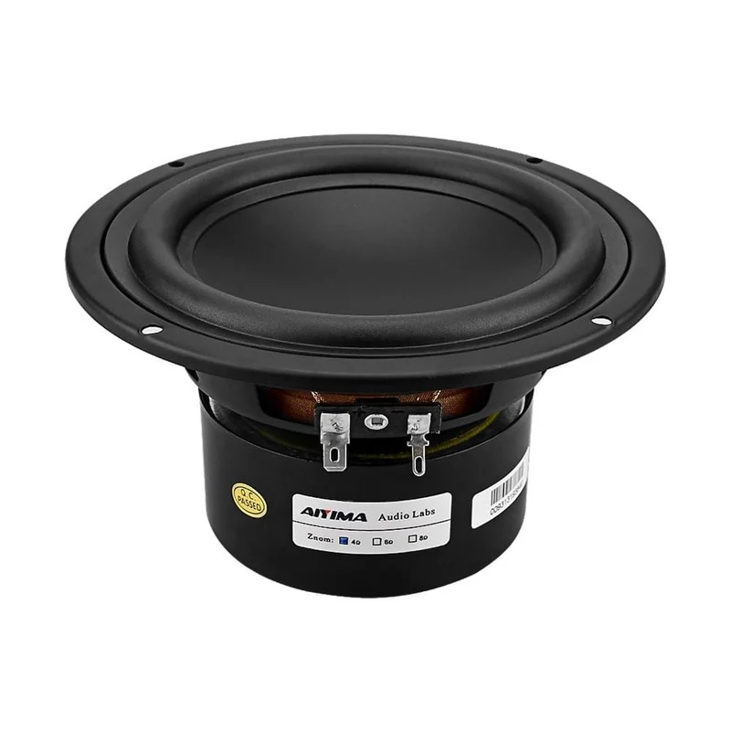 AIYIMA 1Pcs 5.25 Zoll Subwoofer Lautsprecher Treiber 4 8 Ohm 40W Woofer Starker Tiefbass Heimkino Für Regallautsprecher Auto Audio