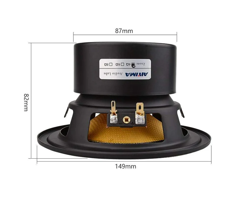 AIYIMA 5.25 Zoll Audio Lautsprecher Fahrer 4 8Ohm 100 W Mitte Bass Lautsprecher Woofer Fiberglas Kegel Heimkino Für Bücherregal DIY