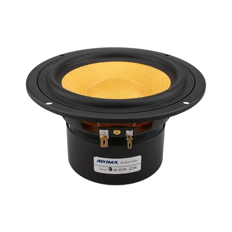 AIYIMA 5.25 Zoll Audio Lautsprecher Fahrer 4 8Ohm 100 W Mitte Bass Lautsprecher Woofer Fiberglas Kegel Heimkino Für Bücherregal DIY