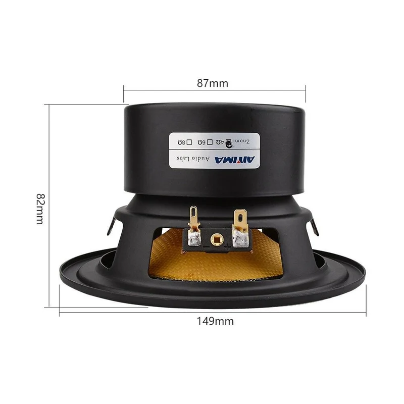 AIYIMA 5.25 Zoll Audio Lautsprecher Fahrer 4 8Ohm 100 W Mitte Bass Lautsprecher Woofer Fiberglas Kegel Heimkino Für Bücherregal DIY