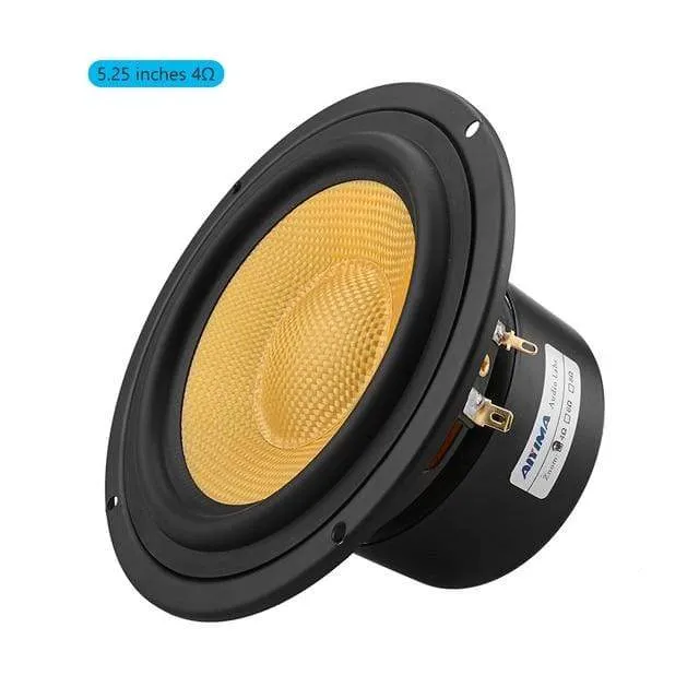 AIYIMA 5.25 Zoll Audio Lautsprecher Fahrer 4 8Ohm 100 W Mitte Bass Lautsprecher Woofer Fiberglas Kegel Heimkino Für Bücherregal DIY