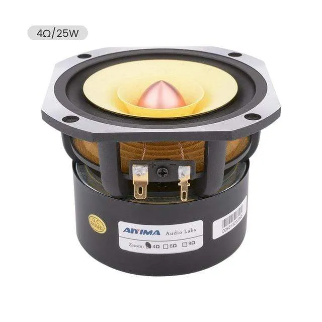AIYIMA 4 Zoll Audio Full Range Lautsprecher Fahrer 25W Mid Frequenz HIFI Sound Verstärker Lautsprecher Einheit Für Heimkino lautsprecher