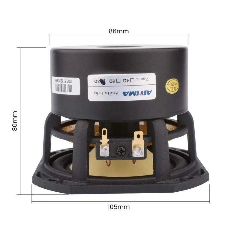 AIYIMA 4 Zoll Audio Full Range Lautsprecher Fahrer 25W Mid Frequenz HIFI Sound Verstärker Lautsprecher Einheit Für Heimkino lautsprecher