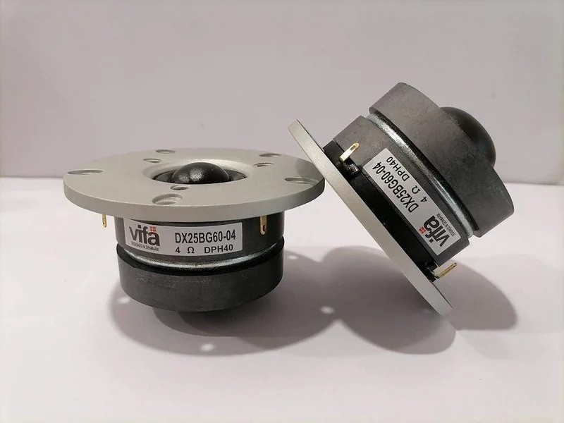 2 Stück Original Vifa XT25BG60-04/DX25BG60-04 4'' Home Audio DIY Dome Hochtöner Lautsprechertreiber 4ohm/100W Silver Panel Option