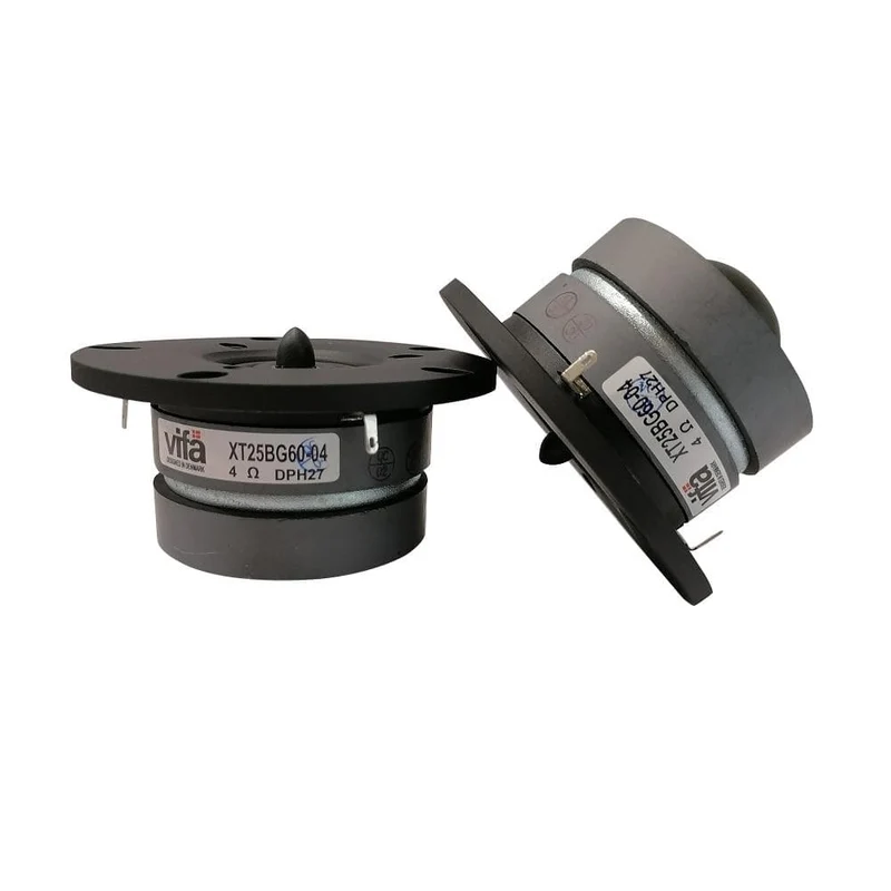 2 Stück Original Vifa XT25BG60-04/DX25BG60-04 4'' Home Audio DIY Dome Hochtöner Lautsprechertreiber 4ohm/100W Silver Panel Option