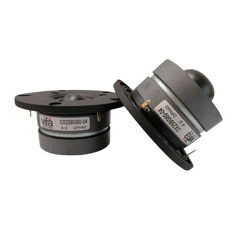 2 Stück Original Vifa XT25BG60-04/DX25BG60-04 4'' Home Audio DIY Dome Hochtöner Lautsprechertreiber 4ohm/100W Silver Panel Option