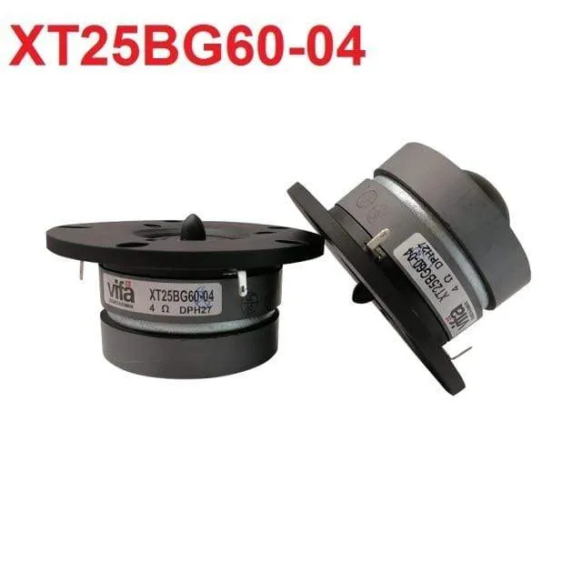 2 Stück Original Vifa XT25BG60-04/DX25BG60-04 4'' Home Audio DIY Dome Hochtöner Lautsprechertreiber 4ohm/100W Silver Panel Option