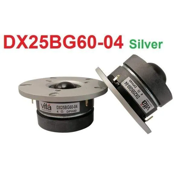 2 Stück Original Vifa XT25BG60-04/DX25BG60-04 4'' Home Audio DIY Dome Hochtöner Lautsprechertreiber 4ohm/100W Silver Panel Option