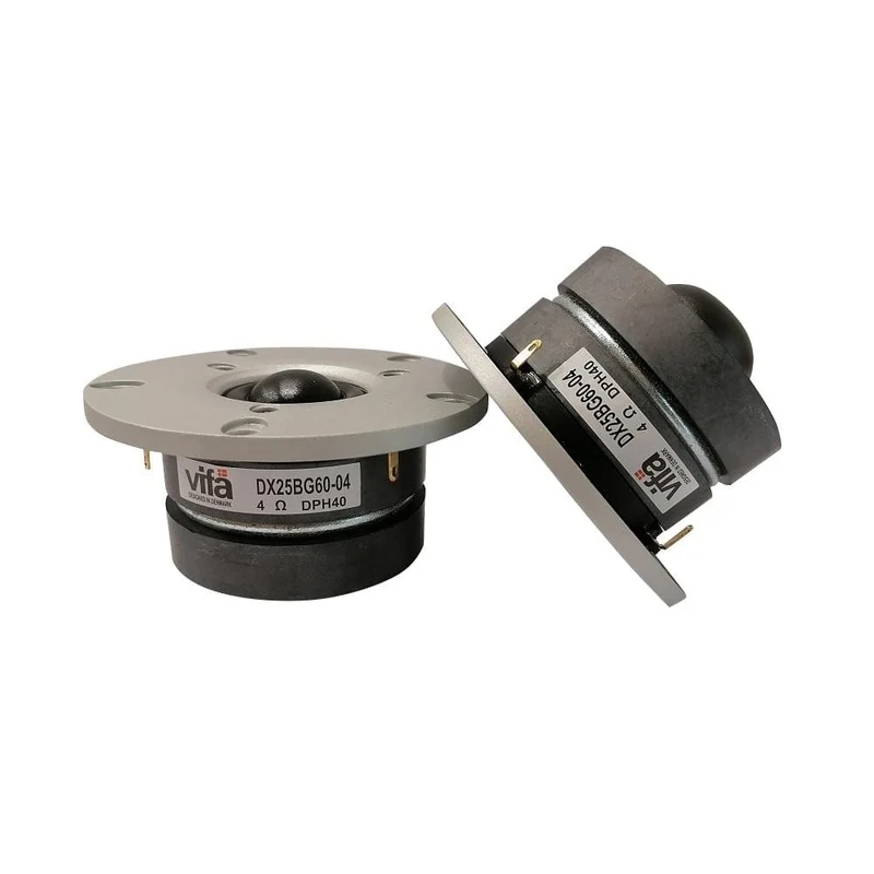 2 Stück Original Vifa XT25BG60-04/DX25BG60-04 4'' Home Audio DIY Dome Hochtöner Lautsprechertreiber 4ohm/100W Silver Panel Option
