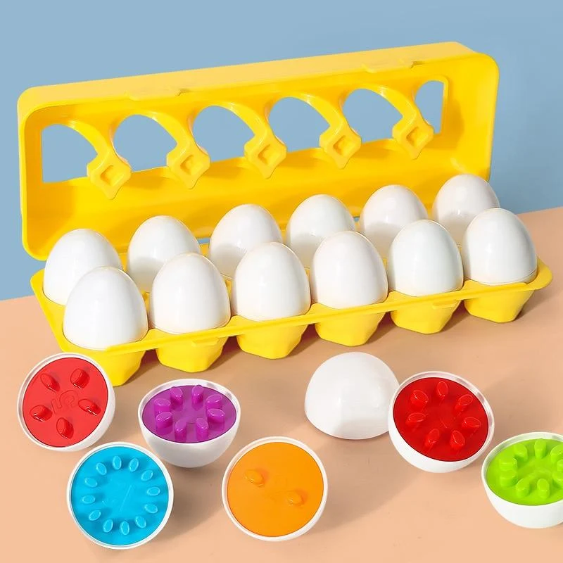 Montessori Spielzeug Eier Schrauben Match Spiel Holzpuzzle 3D Für Kinder Lernen Bildung Mathe Spielzeug Kinder Baby Spielzeug 1 bis 2 Jahre