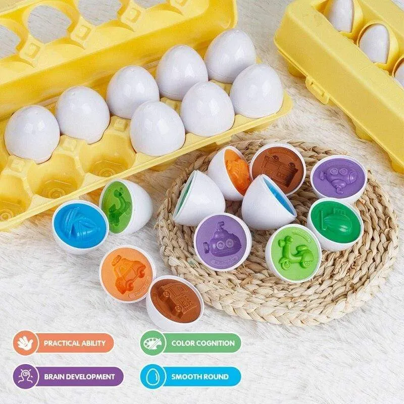 Montessori Spielzeug Eier Schrauben Match Spiel Holzpuzzle 3D Für Kinder Lernen Bildung Mathe Spielzeug Kinder Baby Spielzeug 1 bis 2 Jahre
