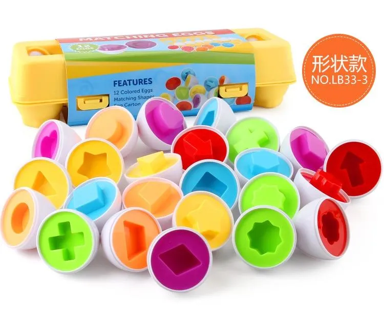 Montessori Spielzeug Eier Schrauben Match Spiel Holzpuzzle 3D Für Kinder Lernen Bildung Mathe Spielzeug Kinder Baby Spielzeug 1 bis 2 Jahre