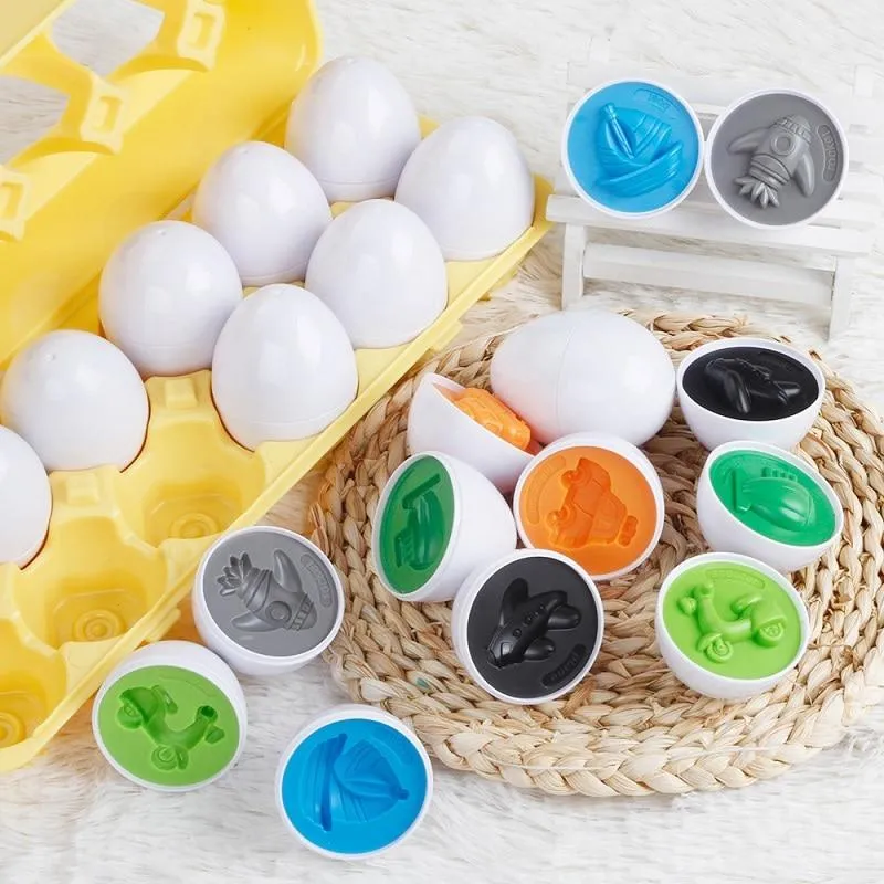 Montessori Spielzeug Eier Schrauben Match Spiel Holzpuzzle 3D Für Kinder Lernen Bildung Mathe Spielzeug Kinder Baby Spielzeug 1 bis 2 Jahre