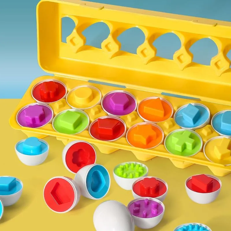 Montessori Spielzeug Eier Schrauben Match Spiel Holzpuzzle 3D Für Kinder Lernen Bildung Mathe Spielzeug Kinder Baby Spielzeug 1 bis 2 Jahre