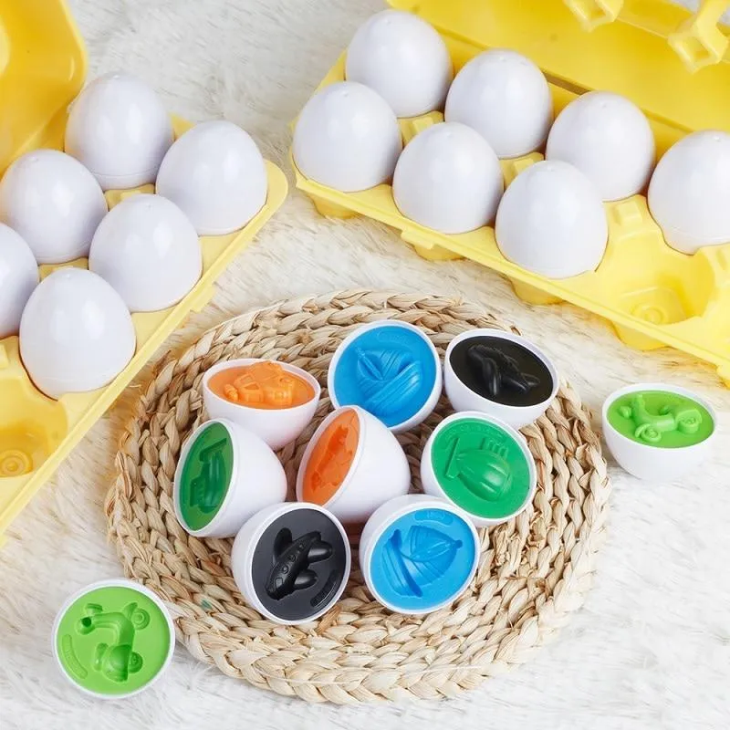 Montessori Spielzeug Eier Schrauben Match Spiel Holzpuzzle 3D Für Kinder Lernen Bildung Mathe Spielzeug Kinder Baby Spielzeug 1 bis 2 Jahre