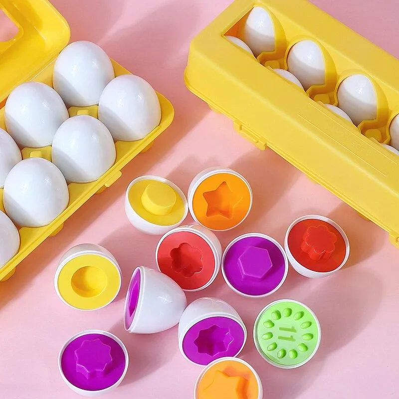 Montessori Spielzeug Eier Schrauben Match Spiel Holzpuzzle 3D Für Kinder Lernen Bildung Mathe Spielzeug Kinder Baby Spielzeug 1 bis 2 Jahre
