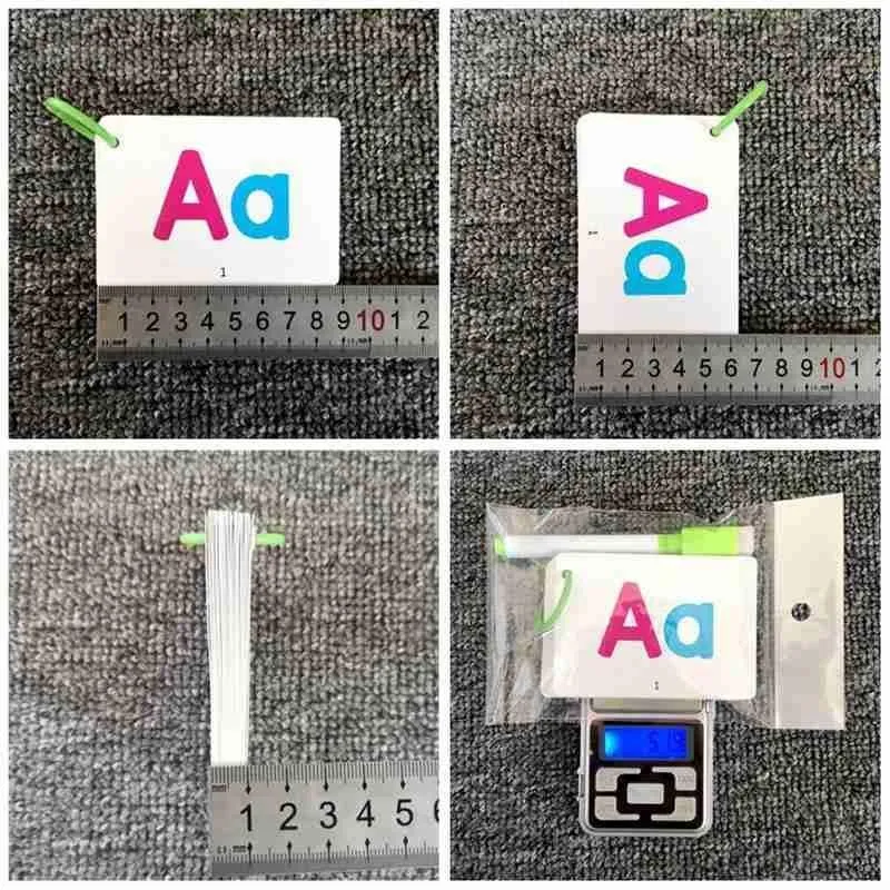 27 Stück Alphabet-Buchstaben-Suchkarte, pädagogische Buchstaben, Lesen, Schreiben, Lernen, Alphabet mit einem Stift, Vorschul-Geschenk