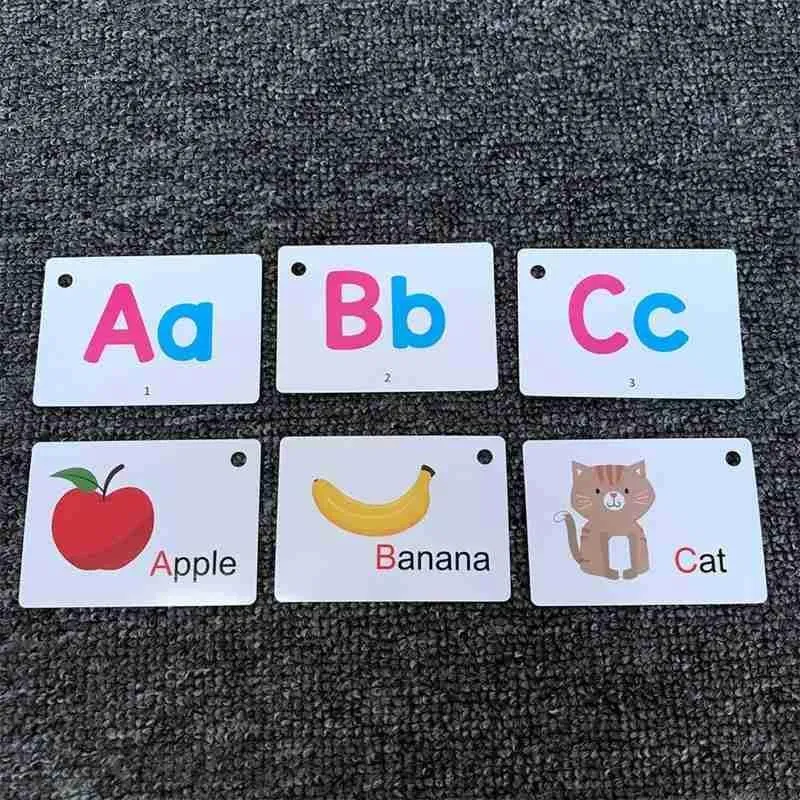 27 Stück Alphabet-Buchstaben-Suchkarte, pädagogische Buchstaben, Lesen, Schreiben, Lernen, Alphabet mit einem Stift, Vorschul-Geschenk
