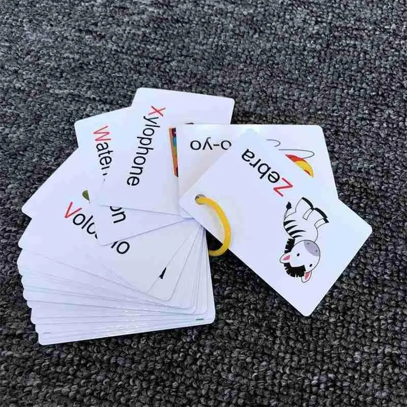 27 Stück Alphabet-Buchstaben-Suchkarte, pädagogische Buchstaben, Lesen, Schreiben, Lernen, Alphabet mit einem Stift, Vorschul-Geschenk