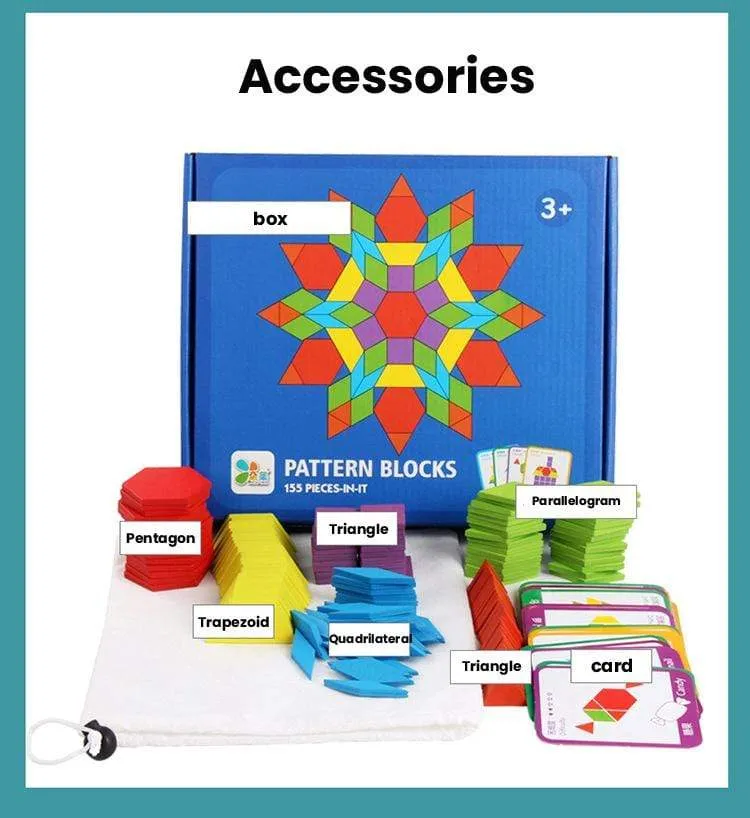 155-teiliges Puzzle, Lernspielzeug für Kinder, kreative Spiele, Puzzle, Lernen, Kinder, die Holzspielzeug mit geometrischer Form entwickeln