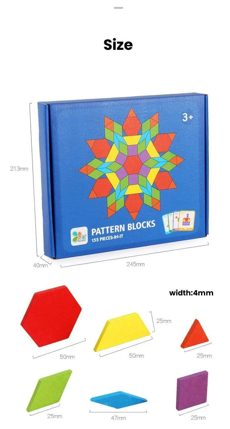 155-teiliges Puzzle, Lernspielzeug für Kinder, kreative Spiele, Puzzle, Lernen, Kinder, die Holzspielzeug mit geometrischer Form entwickeln