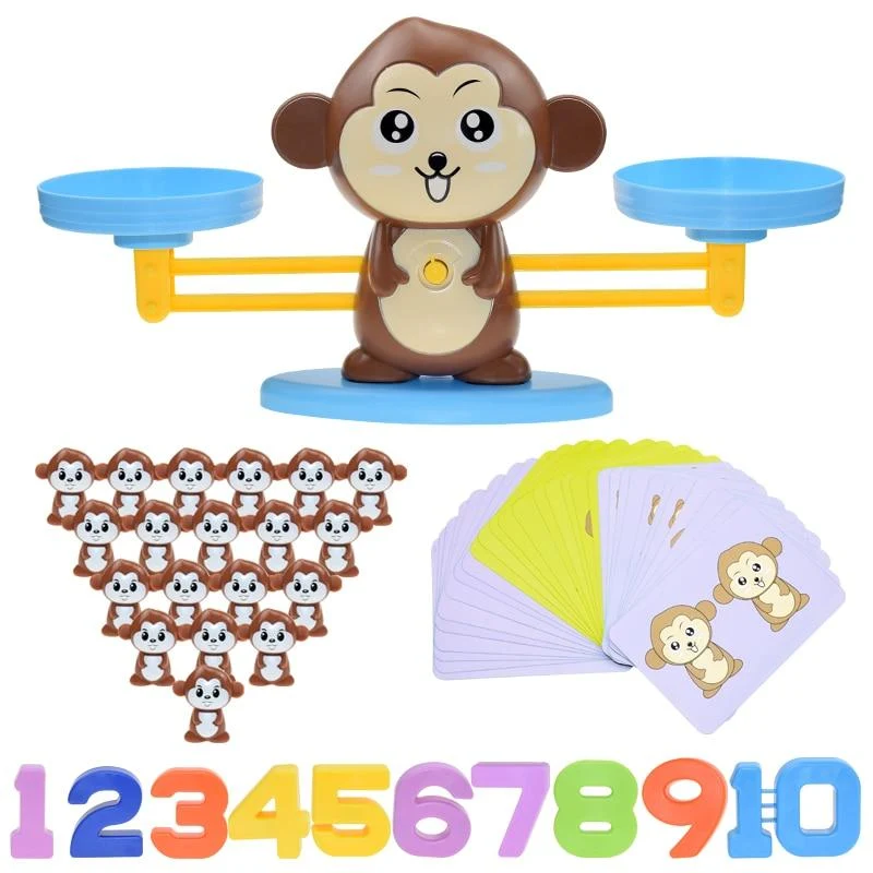 Montessori Mathe Spielzeug Digital Affe Balance Skala Pädagogische Mathe Pinguin Balancieren Skala Zahl Brettspiel Kinder Lernspielzeug