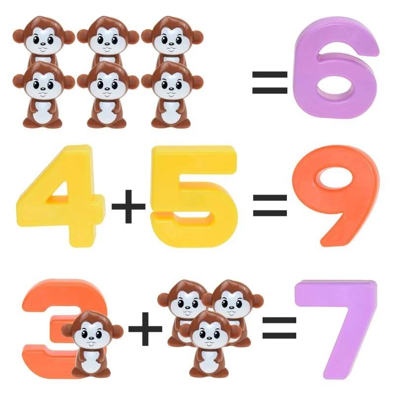 Montessori Mathe Spielzeug Digital Affe Balance Skala Pädagogische Mathe Pinguin Balancieren Skala Zahl Brettspiel Kinder Lernspielzeug