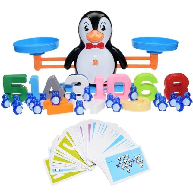 Montessori Mathe Spielzeug Digital Affe Balance Skala Pädagogische Mathe Pinguin Balancieren Skala Zahl Brettspiel Kinder Lernspielzeug