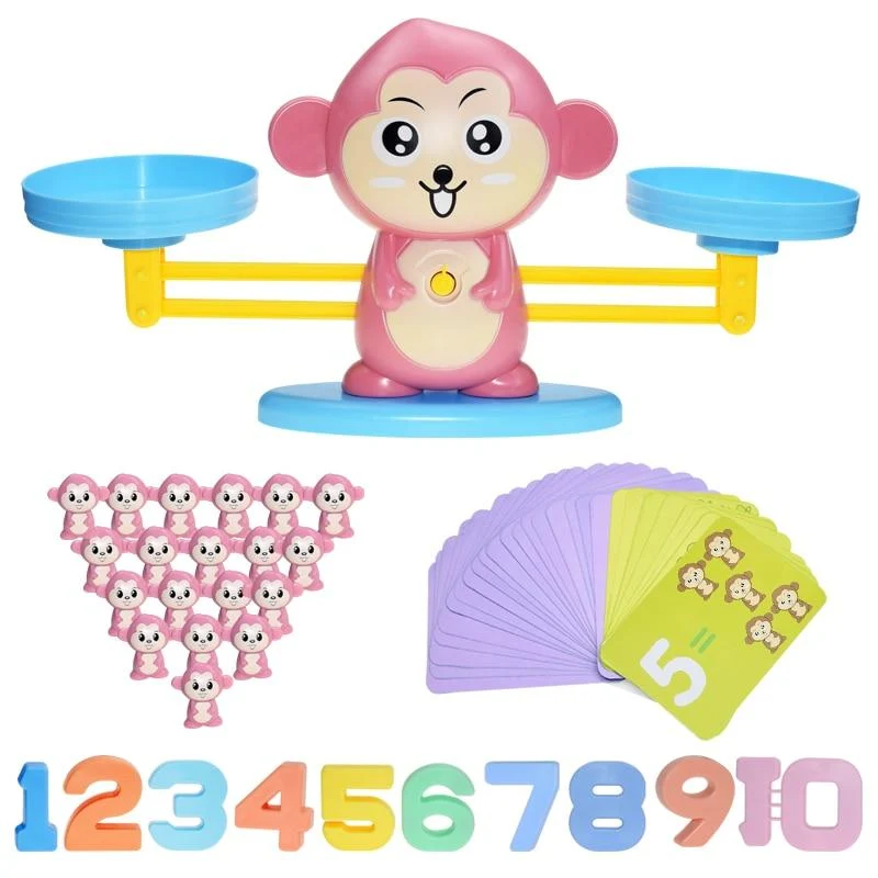 Montessori Mathe Spielzeug Digital Affe Balance Skala Pädagogische Mathe Pinguin Balancieren Skala Zahl Brettspiel Kinder Lernspielzeug